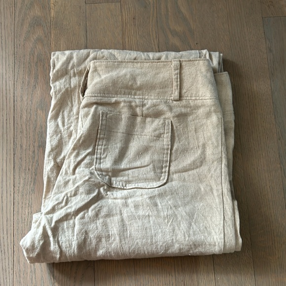 Le château linen pants low rise lousse wide - Picture 5 of 6